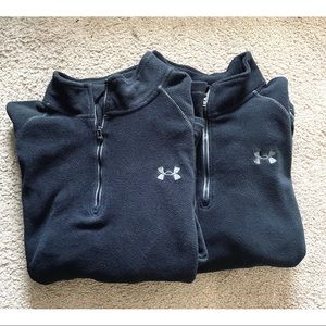 Bundle (2) Under Armour Fleece Quarter Zip Pullovers
